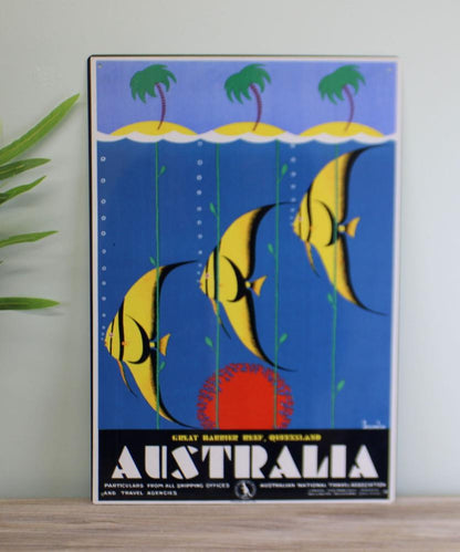 Eleanoras AUSTRALIA FISH VINTAGE METAL SIGN 