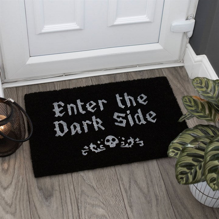 ENTER THE DARK SIDE BLACK COIR DOORMAT