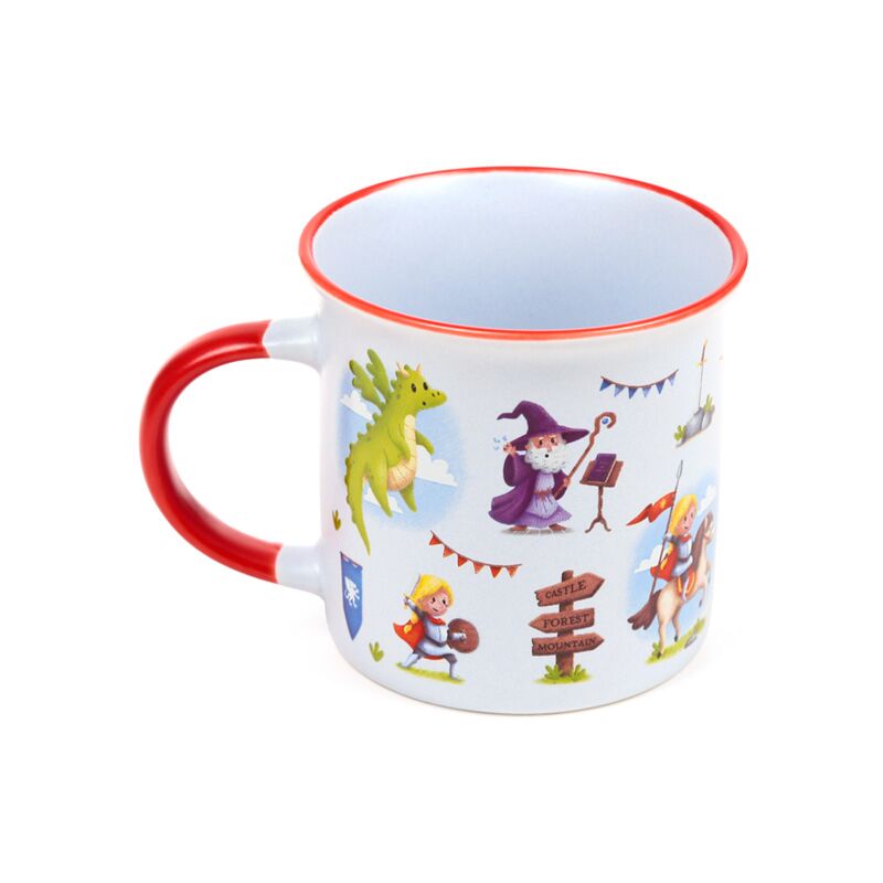 Knights & Dragons Fine-Rimmed Porcelain Mug