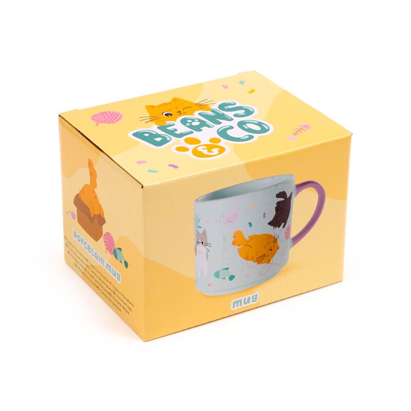 Beans & Co Cat Large Porcelain Mug