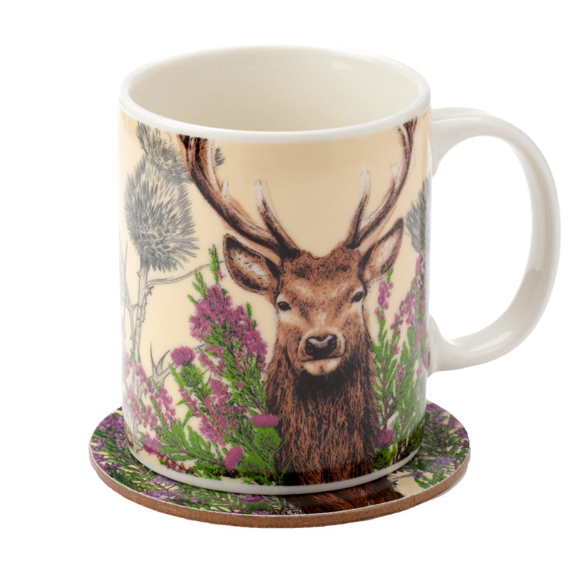 Eleanoras WILD STAG MUG & COASTER SET Mugs