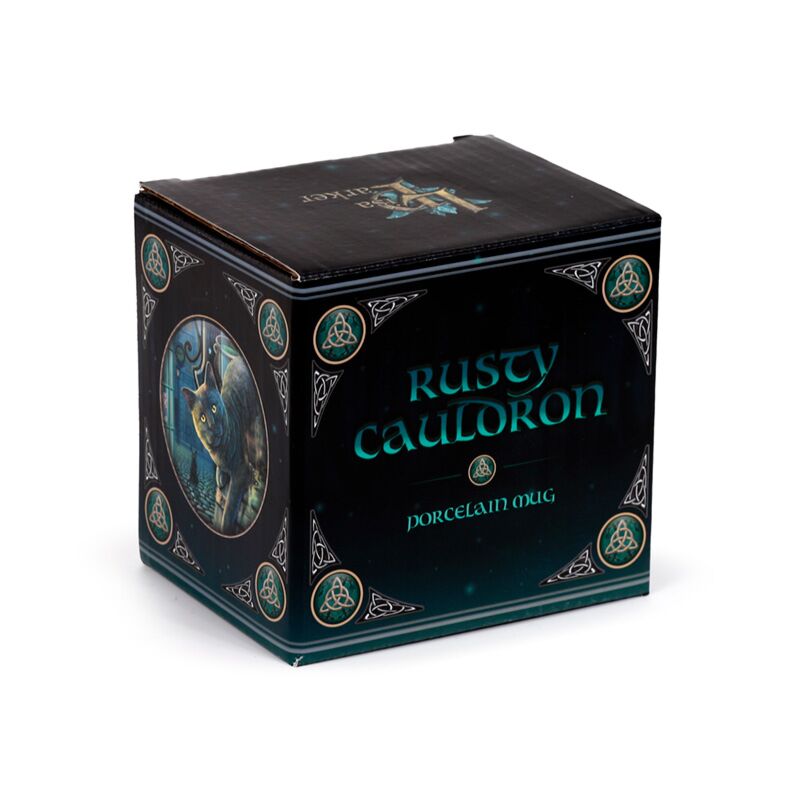 Eleanoras Lisa Parker Rusty Cauldron Cat Porcelain Mug Mugs