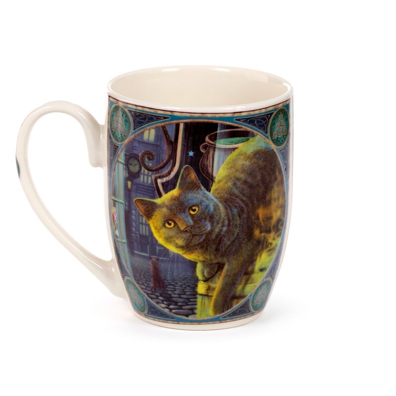 Eleanoras Lisa Parker Rusty Cauldron Cat Porcelain Mug Mugs