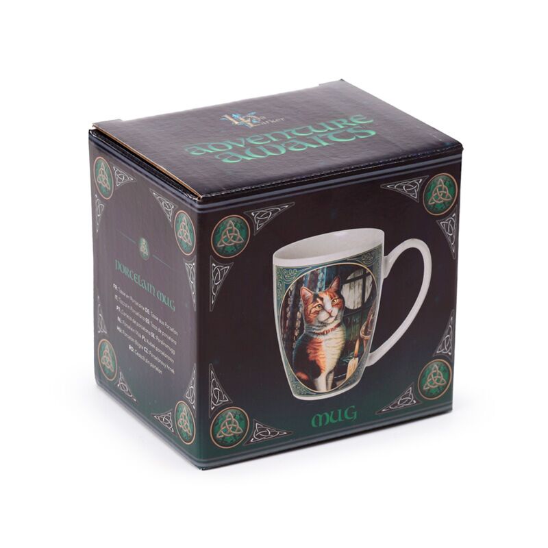 Lisa Parker Adventure Awaits Cat Porcelain Mug