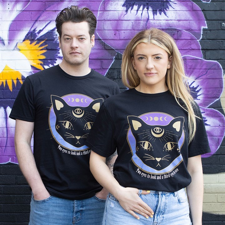 Eleanoras Mystic Mog Black Cat Unisex T-shirt Size XL 