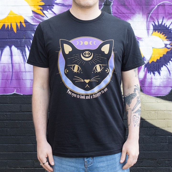Eleanoras Mystic Mog Black Cat Unisex T-shirt Size XL 