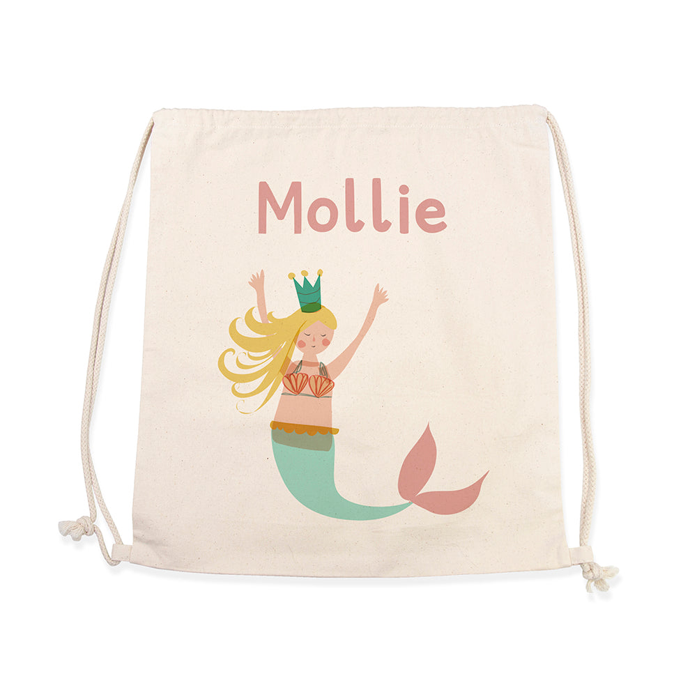 Mermaid Cotton Nursery Bag | Personalised
