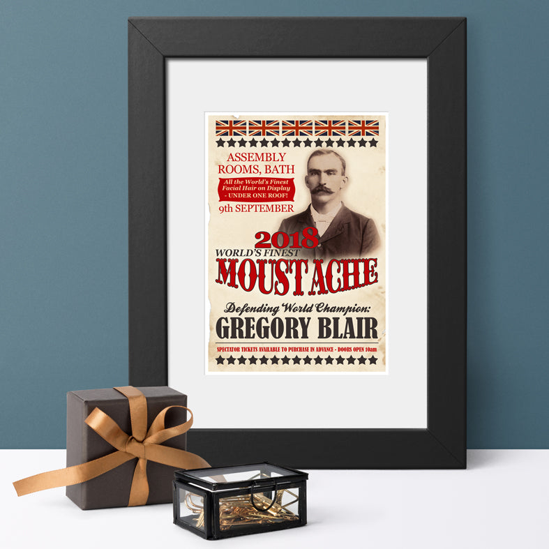 Eleanoras World's Finest Moustache Vintage Print Prints