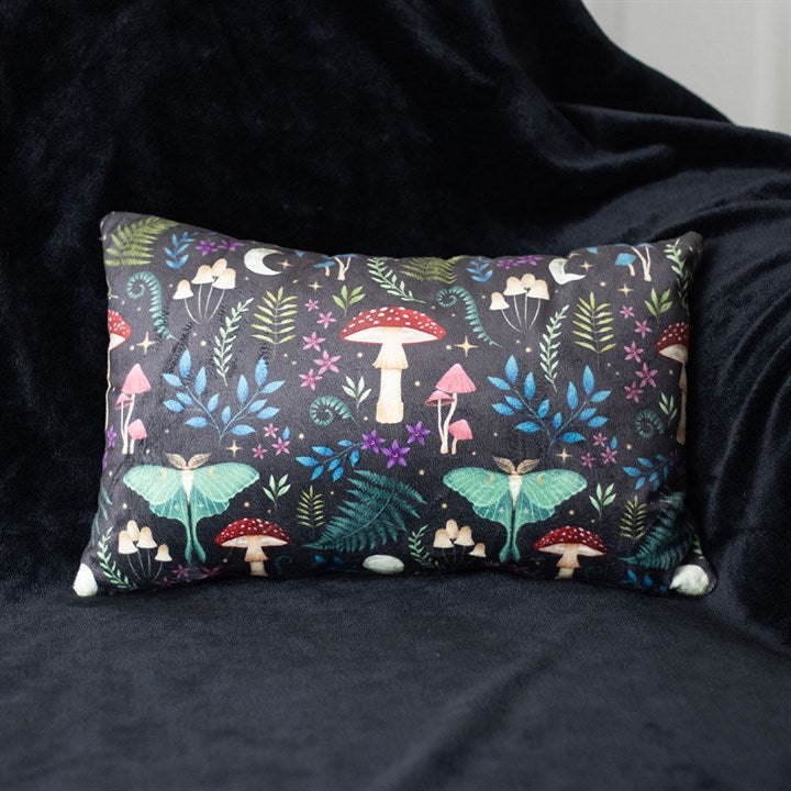 Dark botanical cushion