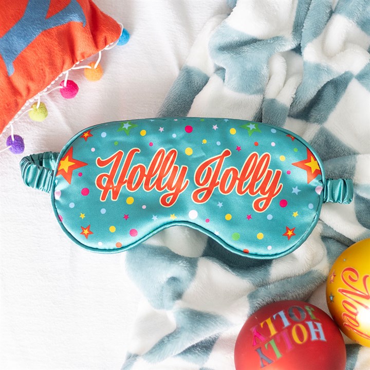 Eleanoras Holly Jolly Satin Sleep Mask 