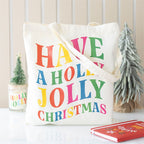 Eleanoras Holly Jolly Christmas Polyester Tote Bag 