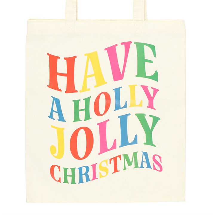 Eleanoras Holly Jolly Christmas Polyester Tote Bag 