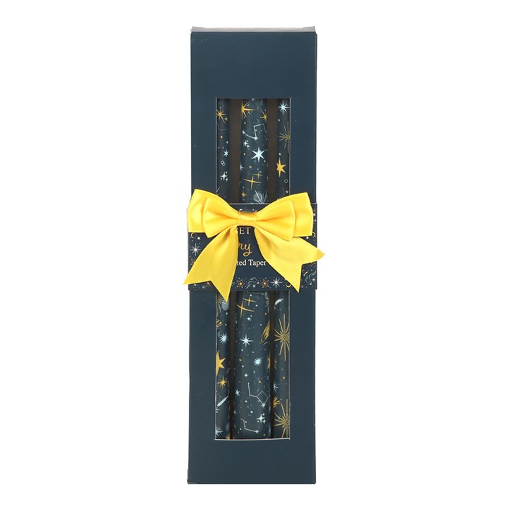 Set of 3 Starry Night Taper Candles