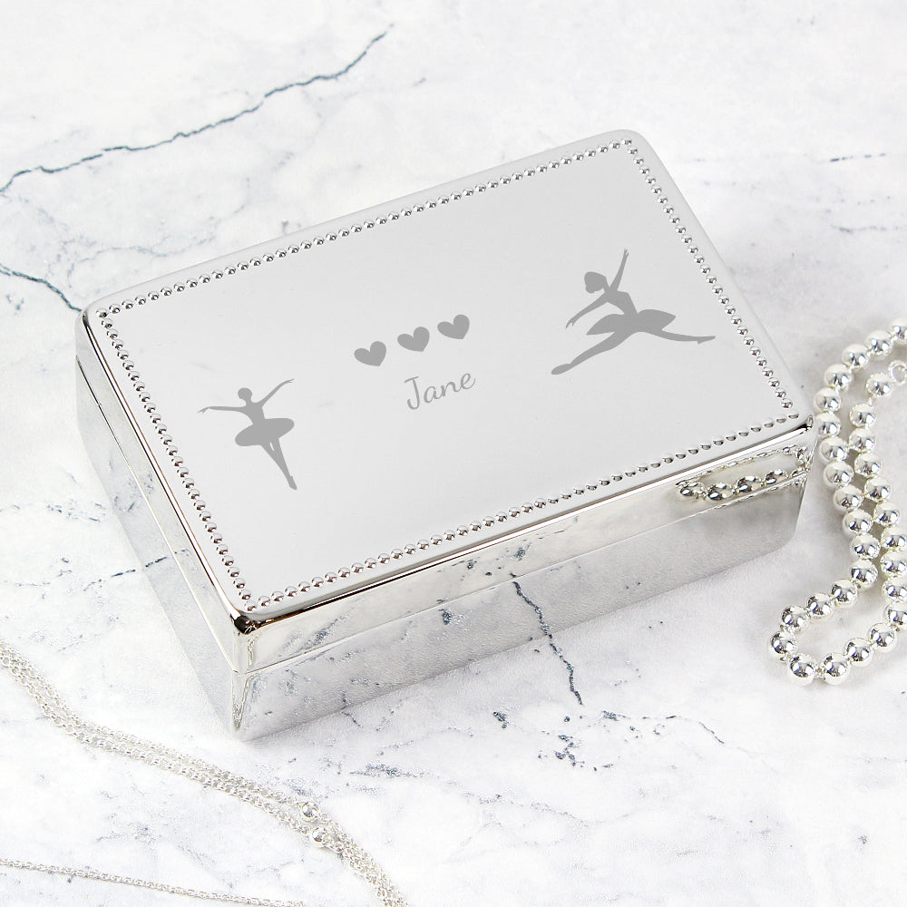 Eleanoras Personalised Ballerina Rectangular Jewellery Box Jewellery Storage