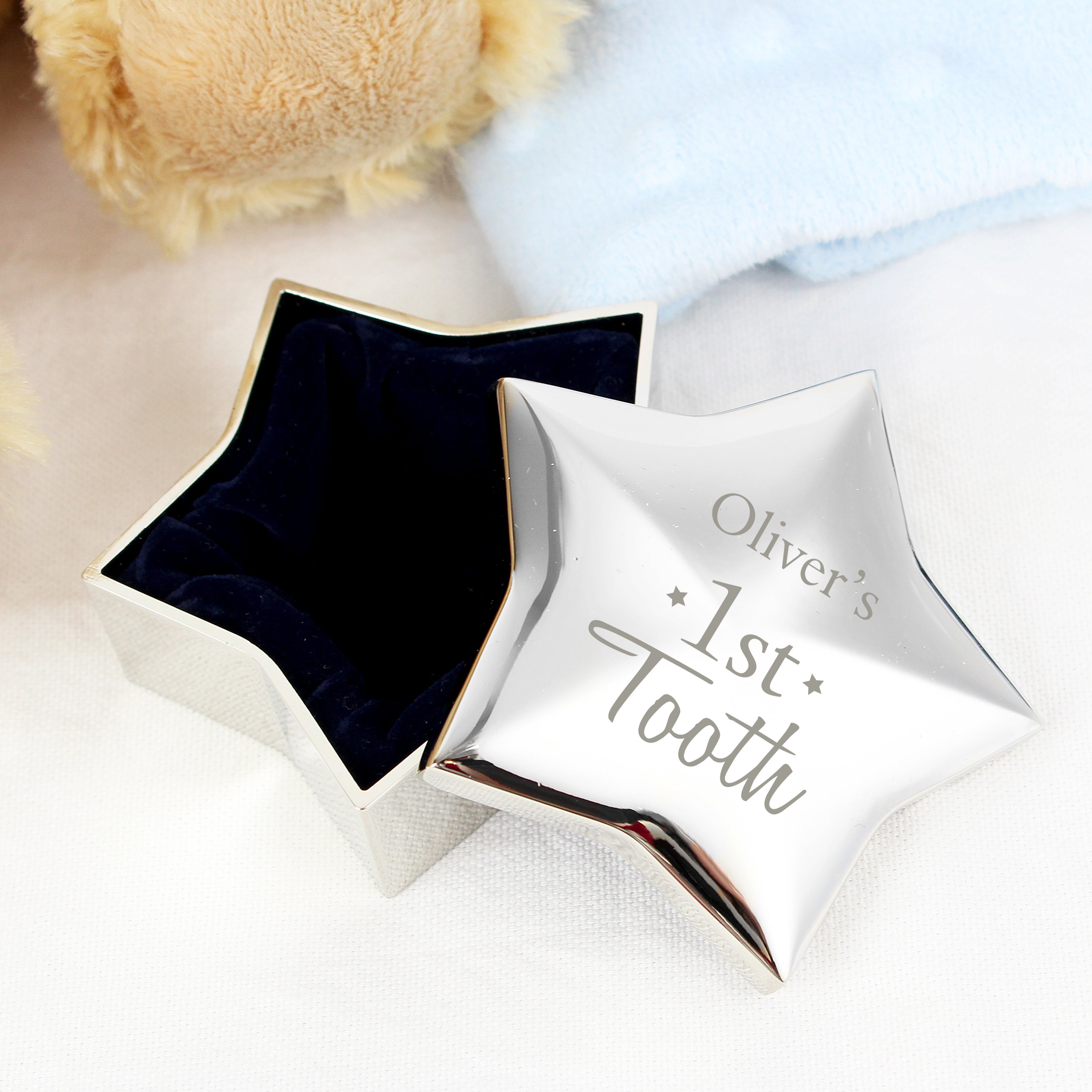 Eleanoras Personalised 1st Tooth Star Trinket Box 