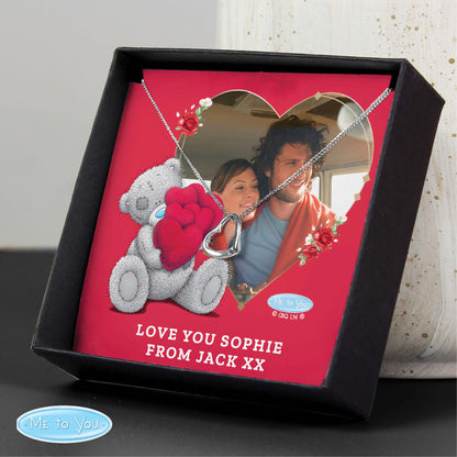 Personalised Me To You Photo Heart Necklace and Box