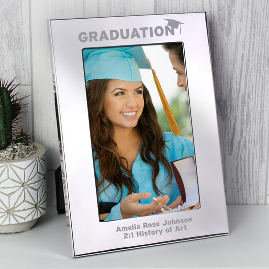 GRADUATION PERSONALISED 4x6  SILVER PHOTO FRAME PHOTO FRAMES from Eleanoras