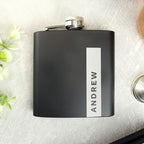 Eleanoras Personalised Name Black Hip Flask Hip Flasks