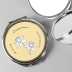 Eleanoras Personalised Birth Flower Round Compact Mirror Compact Mirrors