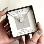 Eleanoras Personalised April Birth Flower Necklace and Box Necklaces
