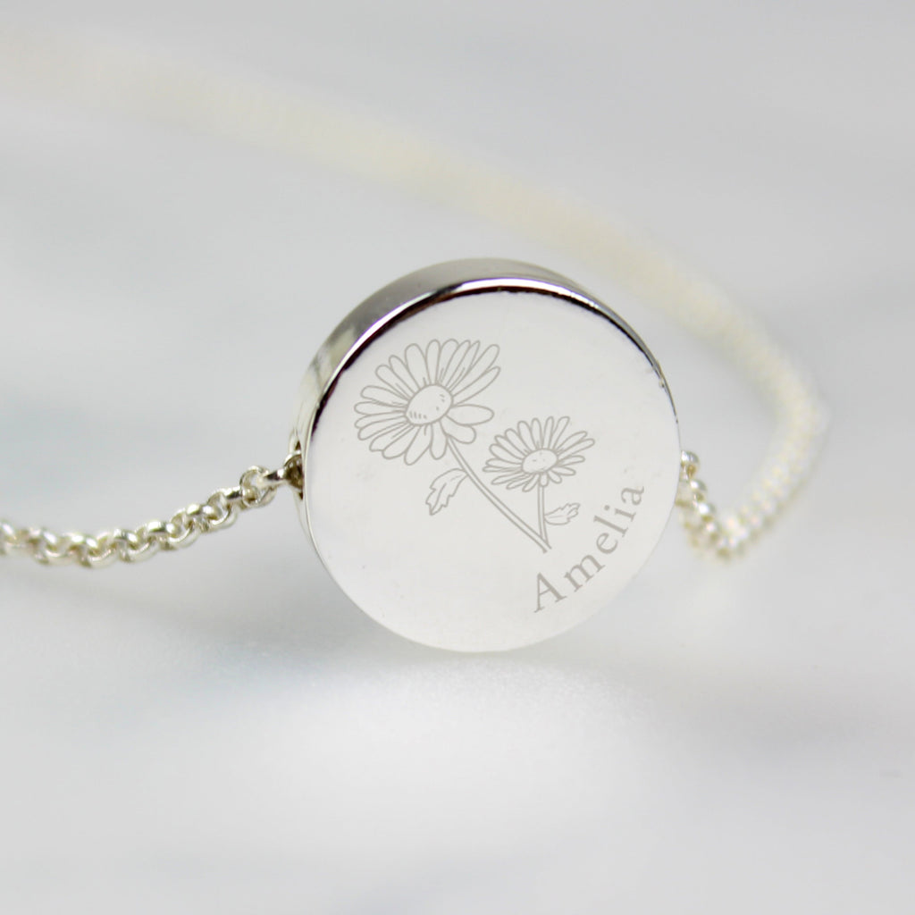 Eleanoras Personalised April Birth Flower Necklace and Box Necklaces