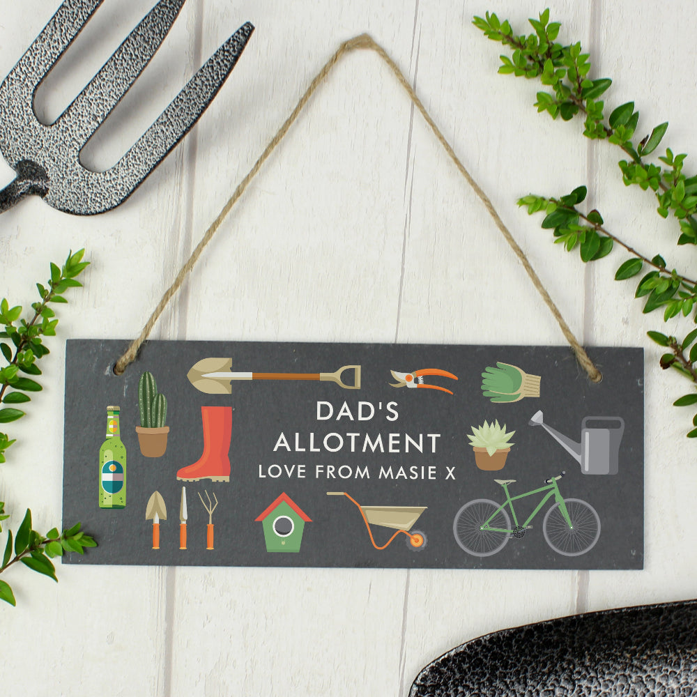 Eleanoras Personalised Garden Printed Hanging Slate Plaque Signs & Plaques