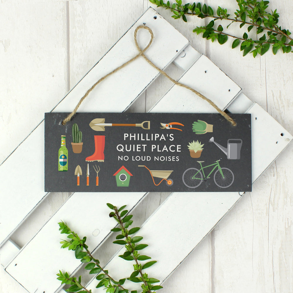 Eleanoras Personalised Garden Printed Hanging Slate Plaque Signs & Plaques