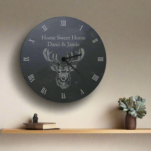 STAG SLATE CLOCK