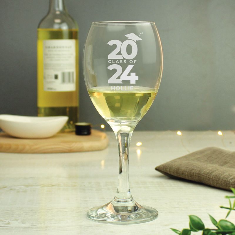 Eleanoras CLASS OF 2024 GRADUATION WINE GLASS GLASSWARE