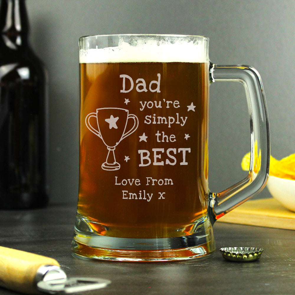 Eleanoras Personalised Simply The Best Dad Pint Tankard Glassware