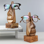 Personalised  Wooden Nose-Shaped Glasses Holder