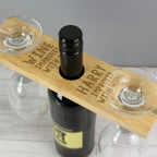 Eleanoras Personalised 'Improves With Wine' Wine Glass & Bottle Holder 
