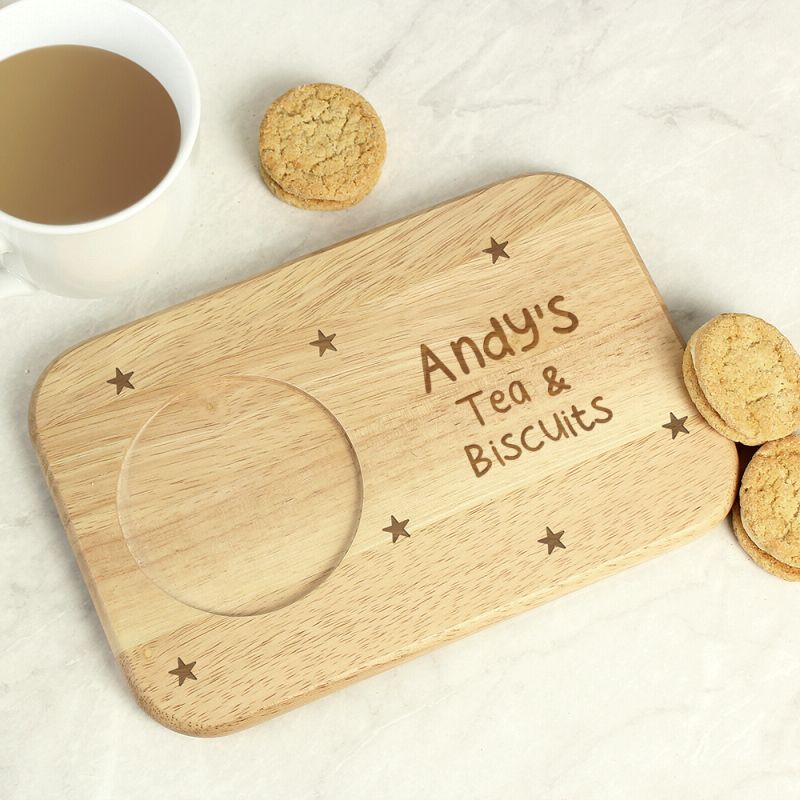 Personalised Tea & Biscuits Coaster Tray