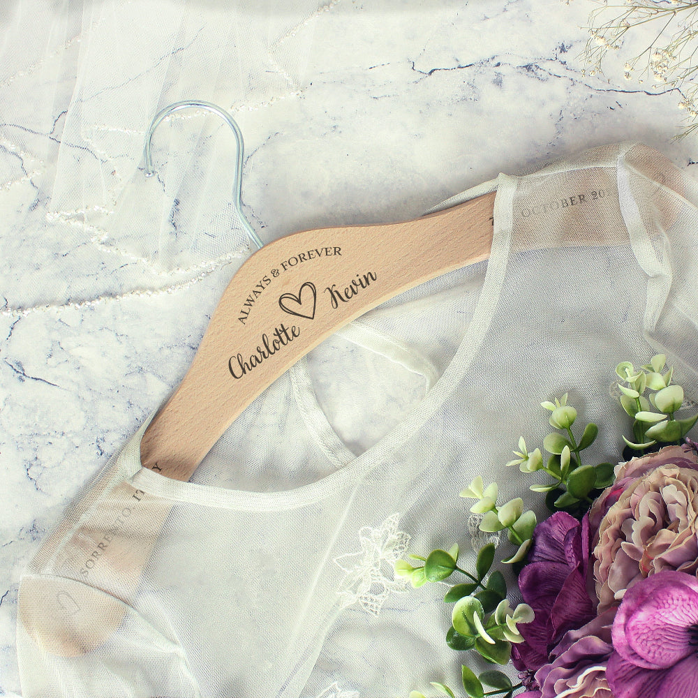 Eleanoras Personalised Always & Forever Wooden Hanger 