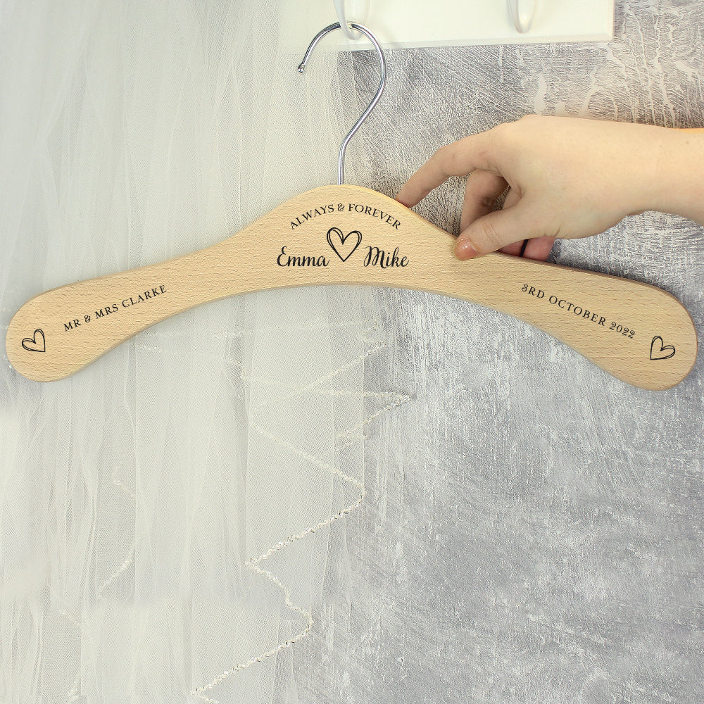 Eleanoras Personalised Always & Forever Wooden Hanger 