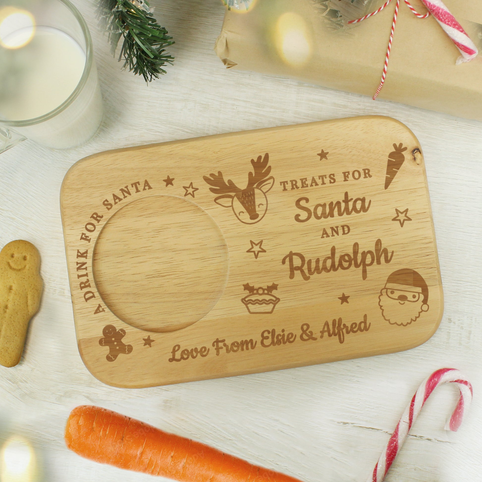 Eleanoras TREATS FOR SANTA COASTER TRAY Trays