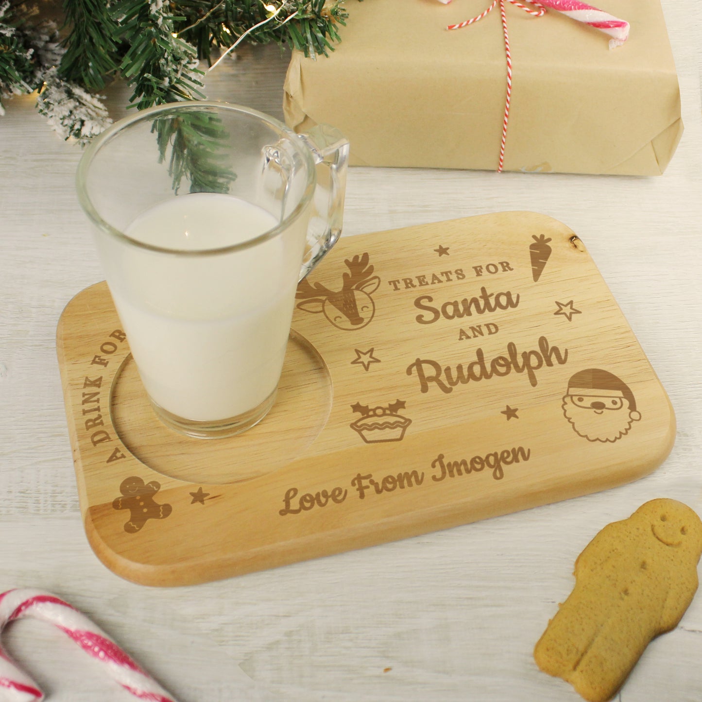 Eleanoras TREATS FOR SANTA COASTER TRAY Trays