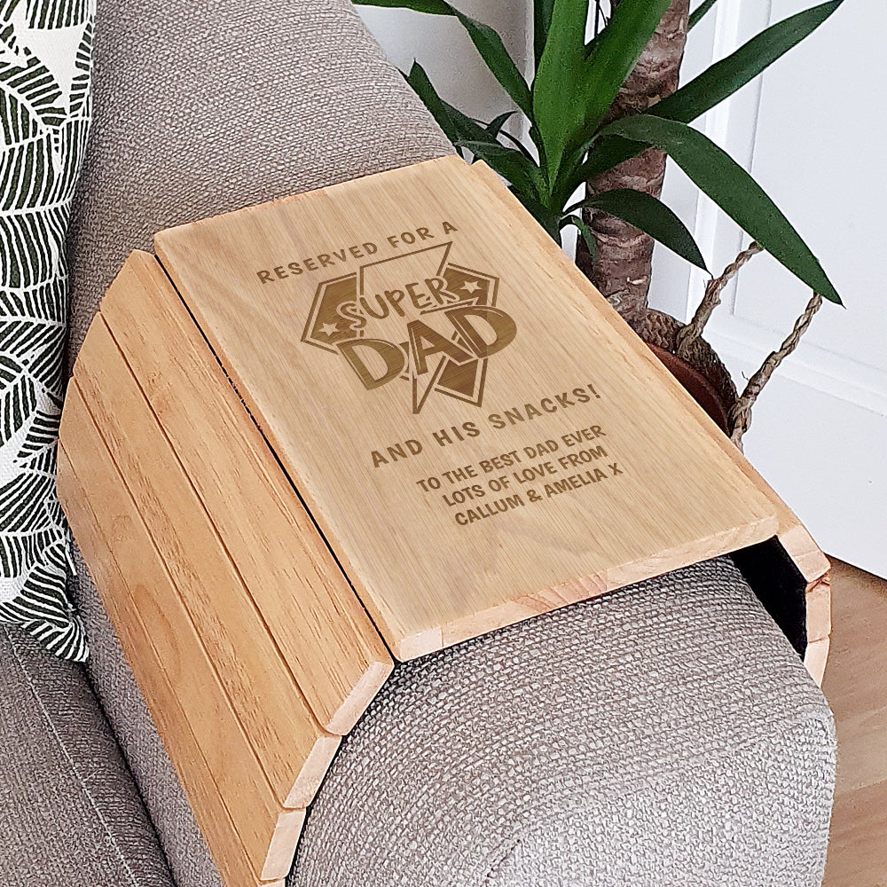 Eleanoras Personalised Super Dad Sofa Tray Serveware