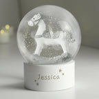 Eleanoras Personalised Rocking Horse Glitter Snow Globe Snow Globes