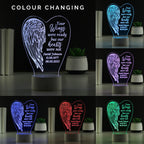 Eleanoras Personalised Angel Wings Memorial  LED Light Novelty Lights