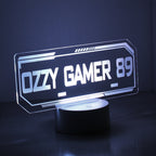 Eleanoras Personalised Gamer Tag LED Colour Changing Night Light Novelty Lights