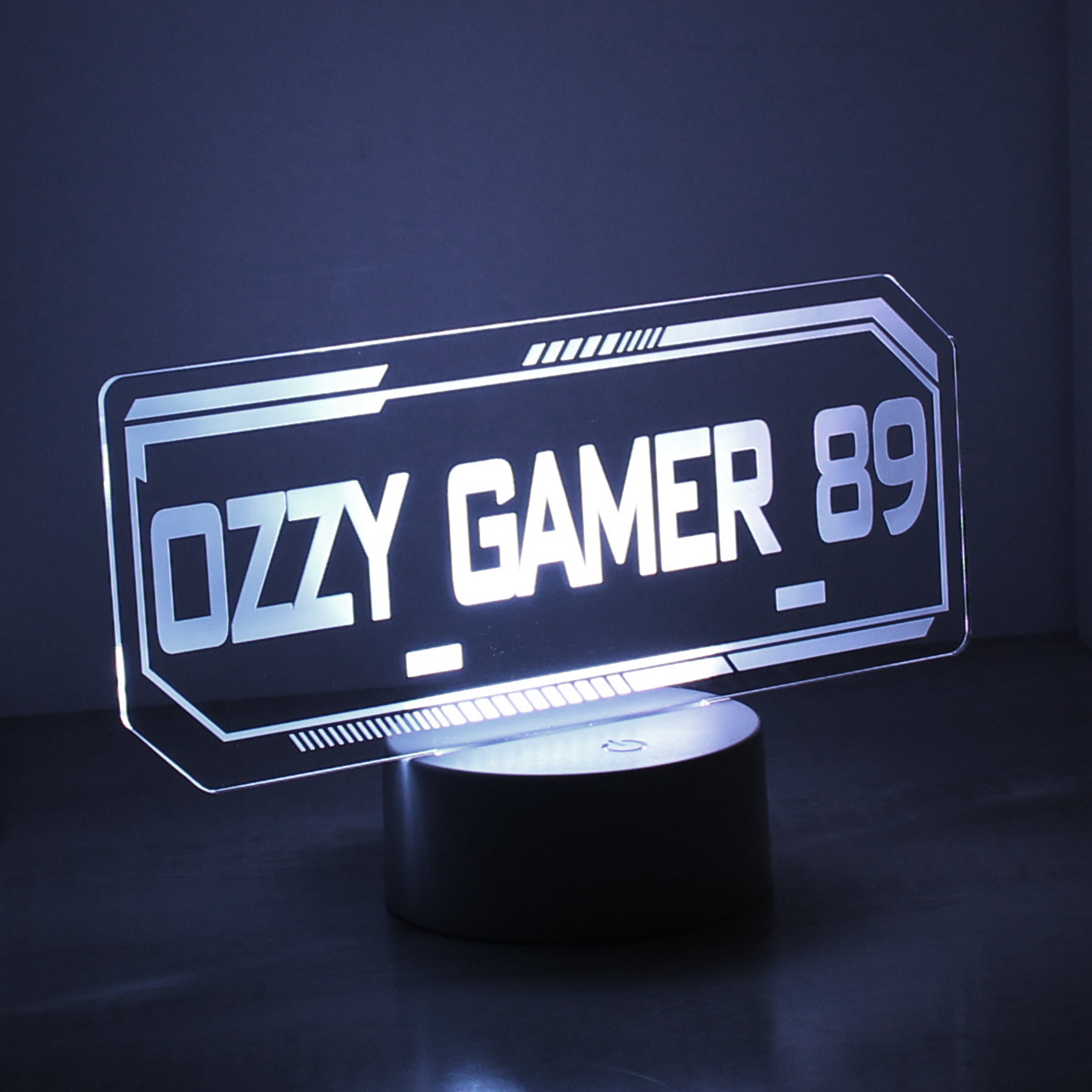 Eleanoras Personalised Gamer Tag LED Colour Changing Night Light Novelty Lights