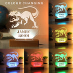 Eleanoras Personalised Dinosaur Wooden Based LED Light Decorative Lights
