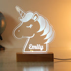 Eleanoras Personalised Unicorn Wooden Based LED Light Novelty Lights