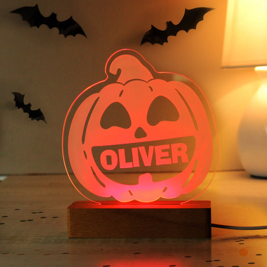 Eleanoras PUMPKIN PERSONALISED LED LIGHT 