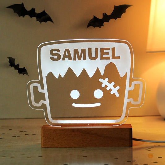 FRANKENSTEIN PERSONALISED WOODEN LED LIGHT  from Eleanoras