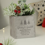 Eleanoras CHRISTMAS TREE PERSONALISED CONCRETE PLANT POT Plant Pots