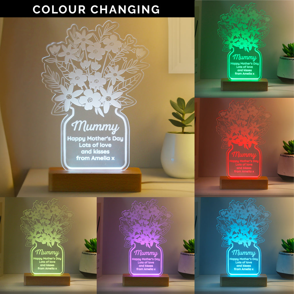 Eleanoras Personalised Flower Vase LED Light Novelty Lights