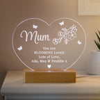 Eleanoras Personalised Floral Heart LED Light Novelty Lights