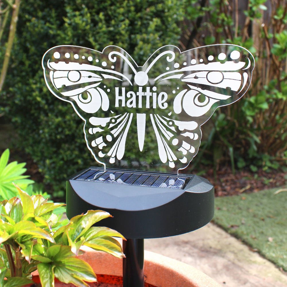 Eleanoras Personalised Butterfly Solar Light Novelty Lights